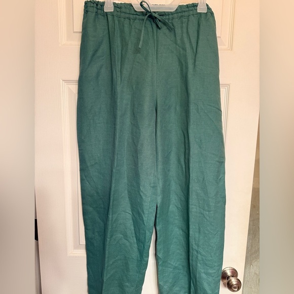 Sandy Starkman linen blend set! Top is L Bottom is M! Cool airy breezy comfy - Picture 2 of 10